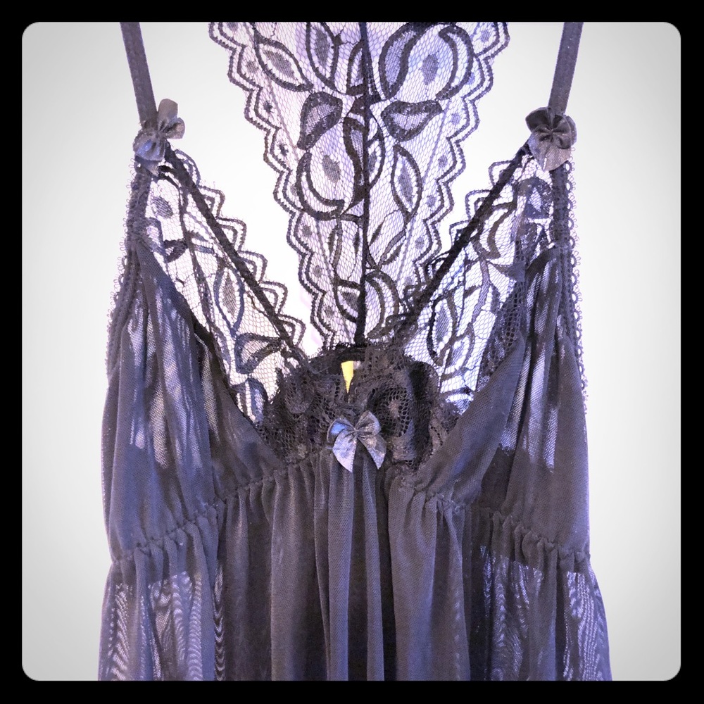 NWOT Noir Lace Lingerie Slip ( S )